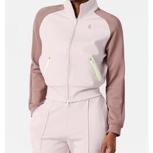 Nike Jacket Womens Small Mauve Court Heritage Full Zip Dri-Fit